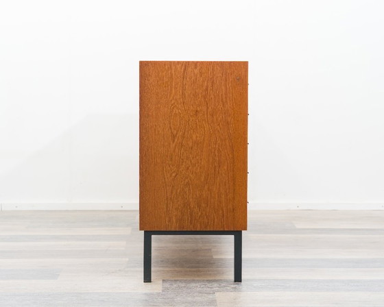 Image 1 of Teak sideboard from the 60s with grooved drawers.