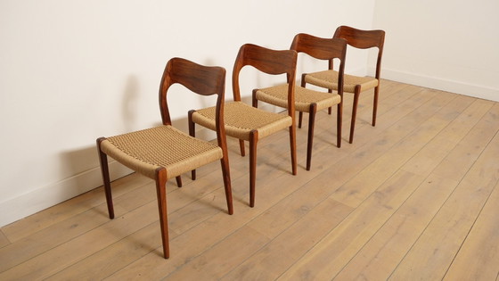 Image 1 of 4 Stühle | Niels Otto Møller | Modell 71 | Palisanderholz | Restauriert