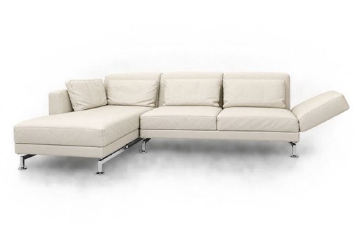 Brühl & Sippold Moule Canapé Lounge Canapé Lit Cuir Blanc Multifonctionnel