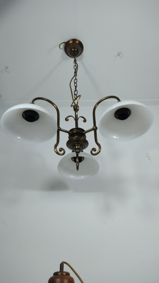 Image 1 of Vintage kroonluchter kleur Messing