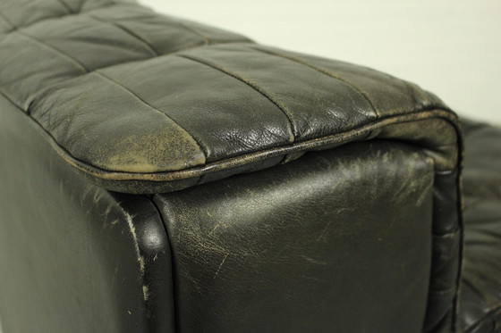 Image 1 of De Sede DS-11 Modular Lounge Set – Black Leather, 1970s Swiss Design