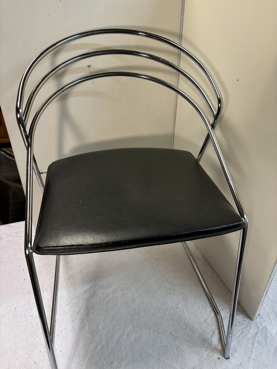 Image 1 of Vintage Italiaans design draadstaal stoelen 