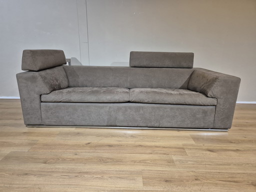 Leolux Howlazy - 3-Sitzer Sofa - Braun - Alcantara -Neuer Zustand