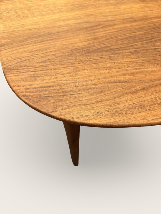 Image 1 of Extendable oval dining table - teak/walnut - A.A. Patijn for Zijlstra, 1950s