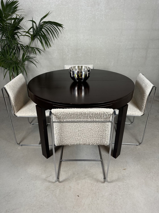 Image 1 of Adjustable vintage dining table (round/oval) - 1970s