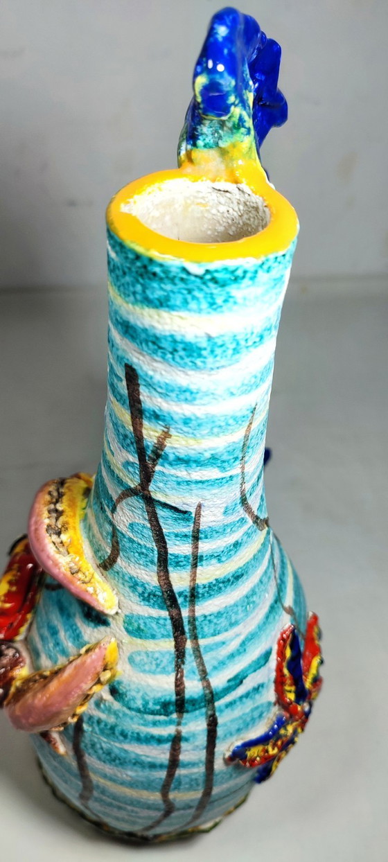 Image 1 of Vaas van keramiek "IAMA Albisola", Italië, jaren 1970