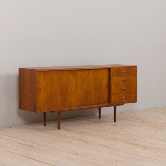 Image 1 of Klassiek Deens laag dressoir in teak, jaren 1960