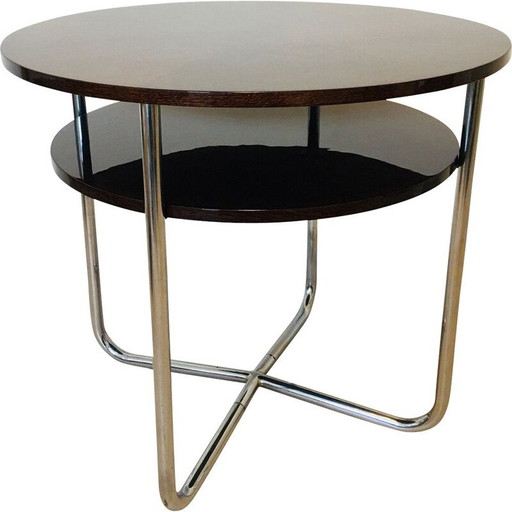Vintage Bauhaus Couchtisch in Chrom, Tschechisch 1930