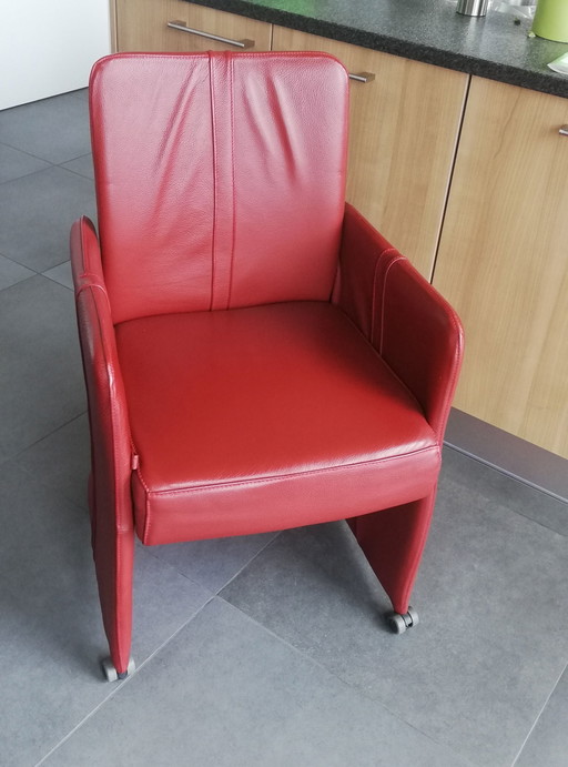 6 poltrone da pranzo moderne in pelle di vitello