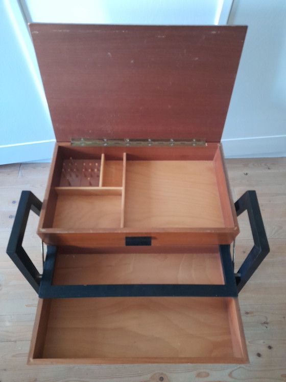 Image 1 of Danish teak sewing table