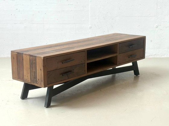 TV-meubel TAMATI, gemaakt van massief grenenhout, 2010 – tv-meubelen, Wood, Vintage (photo 4 of 14)
