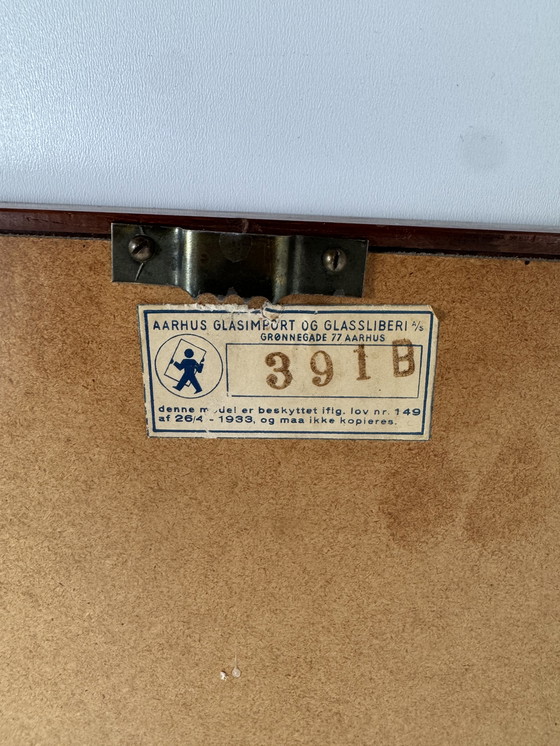 Image 1 of Specchio da parete in palissandro danese: eleganza scolpita di metà secolo