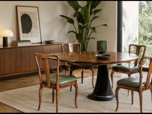 4 stoelen uit de jaren 1950