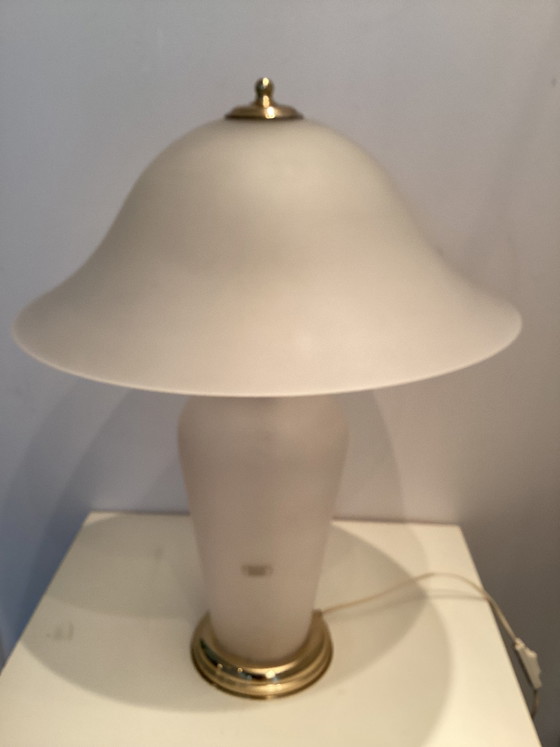 Vintage 80s Table lamp with Murano glass – Brass (photo 8 of 8)