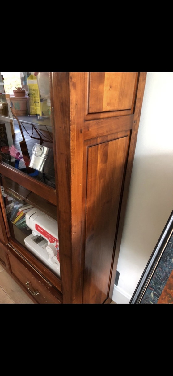 Image 1 of Display case cherry wood bookcase