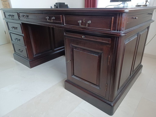 Mahogany partner desk, Jan Frantzen