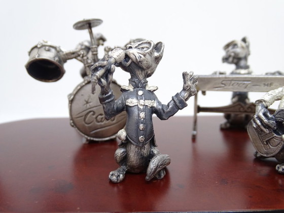 Image 1 of “Gatos músicos / Banda de gatos músicos”, Aryentis, acero, 80’s - España