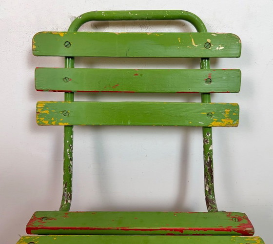 Image 1 of Vintage groene industriële stoel, jaren 60