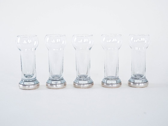 Image 1 of Set aus fünf Gläsern, italienisches Design, 1970er Jahre, hergestellt in Italien