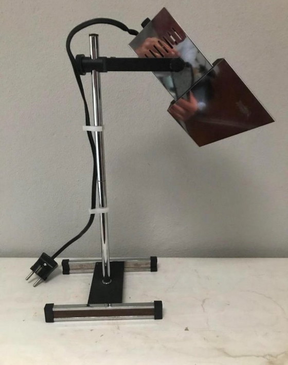 Image 1 of Chrome-plated desk lamp, postmodern by Robert Sonneman