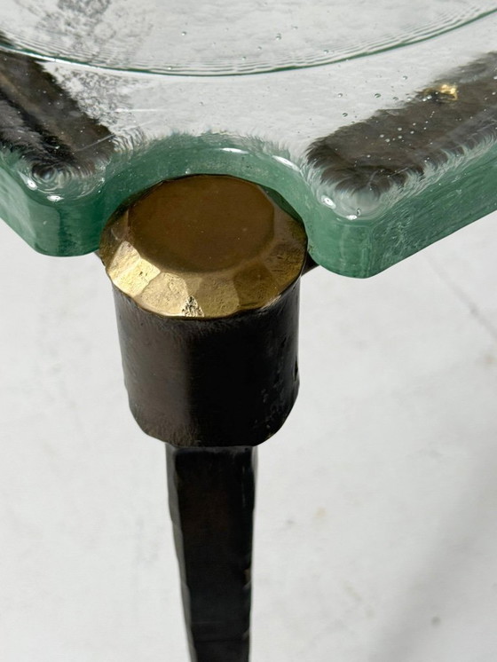 Image 1 of Set di 2 tavolini laterali/tavolini da caffè brutalisti degli anni '80 di Lothar Klute, Germania