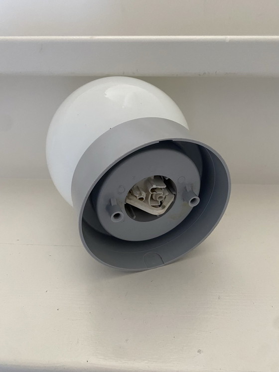 Plafoniera/ Lampada da parete Vintage Corodex, Vetro opale / Anni '70, Plafoniere, Plastica, Grigio (foto 6 di 8)