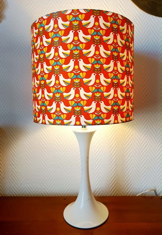 Image 1 of Tulpenlamp 1970 oranje vogels