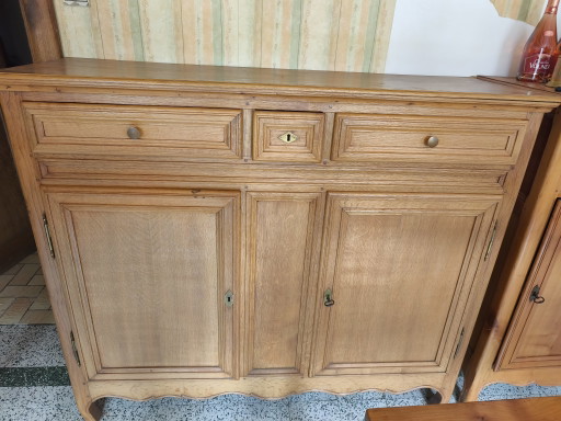 Buffet- und Wandregal-Set aus Eiche – Traditioneller Stil – high boards, Wood
