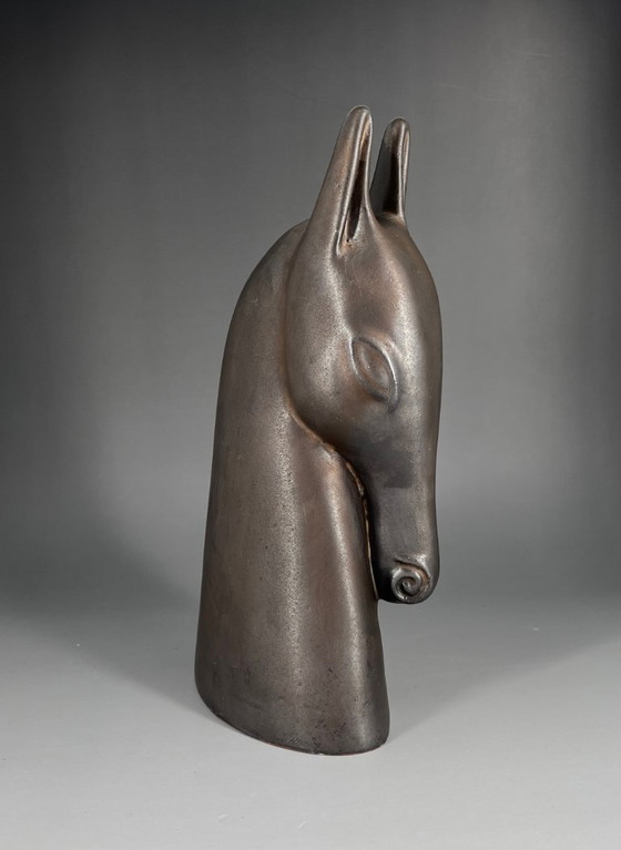 Image 1 of IKEA BRODD Pferdekopf – Keramikskulptur von Anette Edmark | Skandinavisches Design