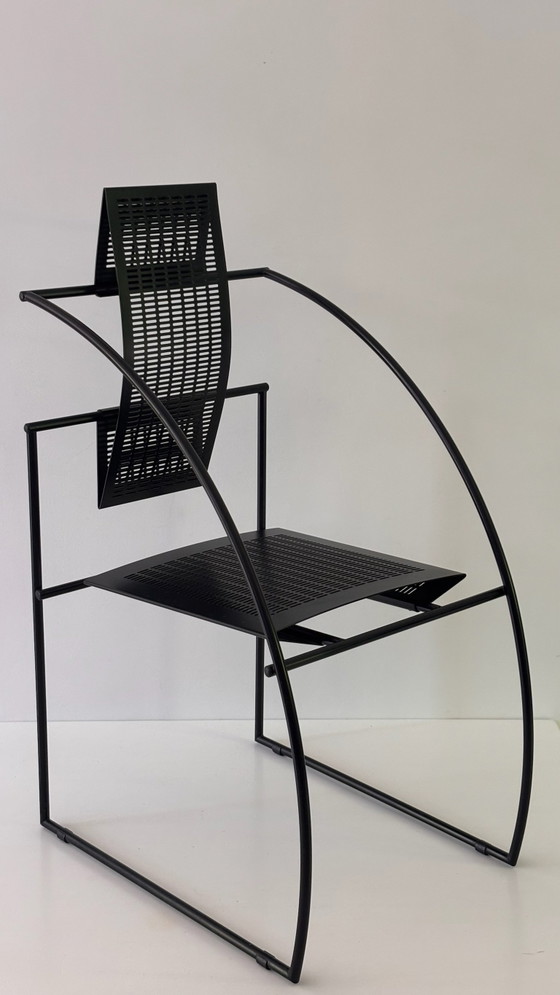 Chaise Quinta Mario Botta pour Alias 1985 Métal Tubulaire Laqué Noir Métal Perforé Hors Production Design (photo 5 of 15)