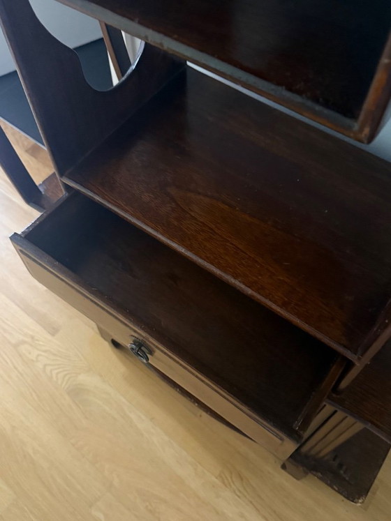 Image 1 of Authentieke oosterse displayplank van teakhout