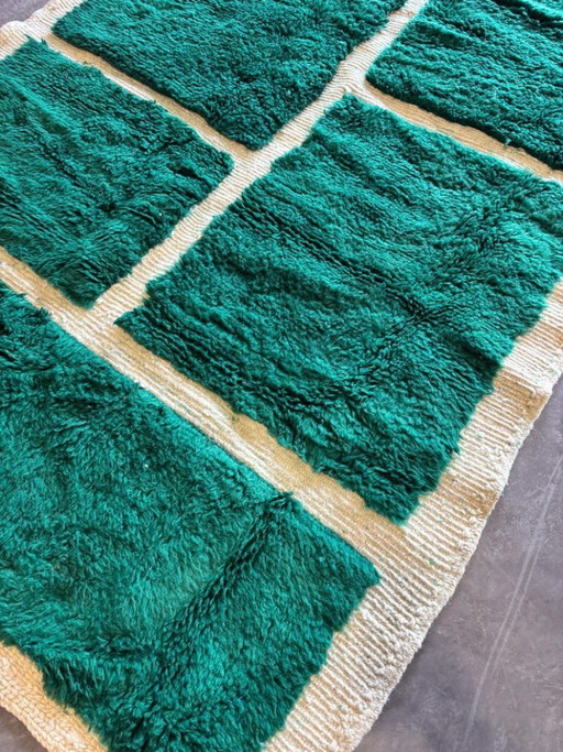 Marokkaans modern groen tapijt 2,5 x 1,6 m