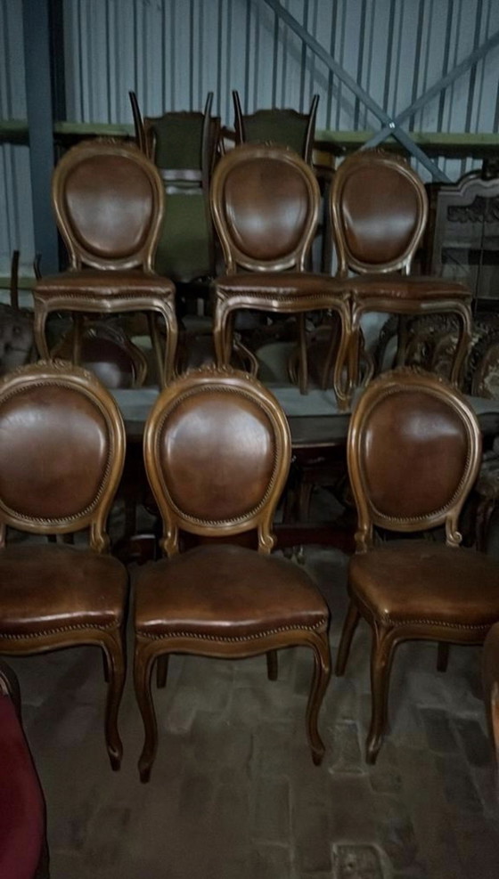 Image 1 of 6 medaillion eetkamer stoelen