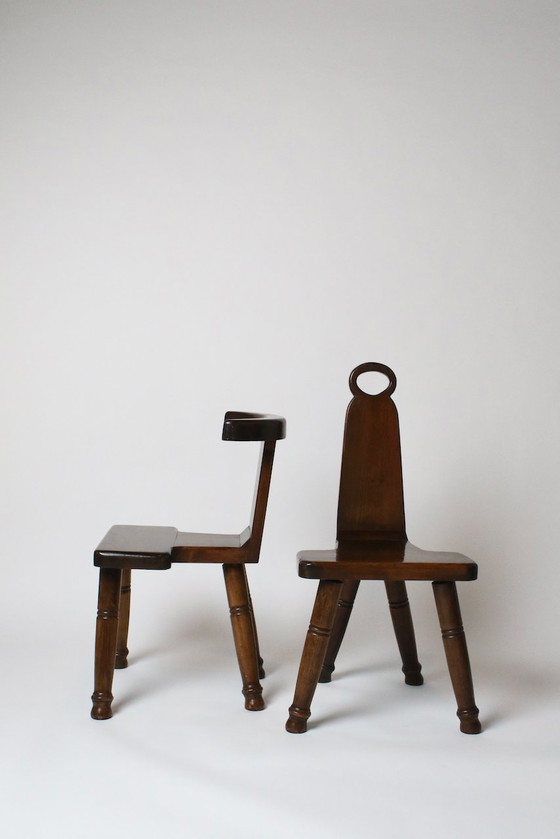 Image 1 of Paar Brutalistische stoelen William Fetner, VS, 1960