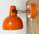 Vintage Orange Metal Wall Lamp from Lidokov, 1970s I