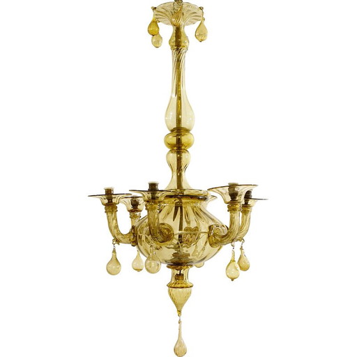 Vintage kroonluchter van Murano-glas