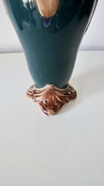 Image 1 of Jugendstilvase aus Schlicker, signiert Gustave de Bruyn - 1920er Jahre