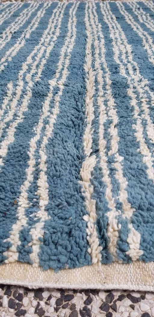 Hand-knotted Berber wool rug 257x162cm