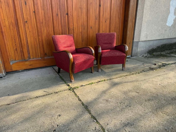 Hungarian Art Deco Armchairs, 1930s, Set of 2 (photo 2 of 7)