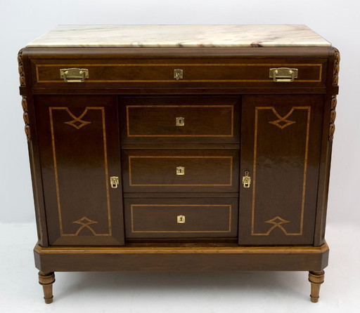 Liberty Italian Thuja Briar and Pink Portugal Marble Twobedside Tables and Chest