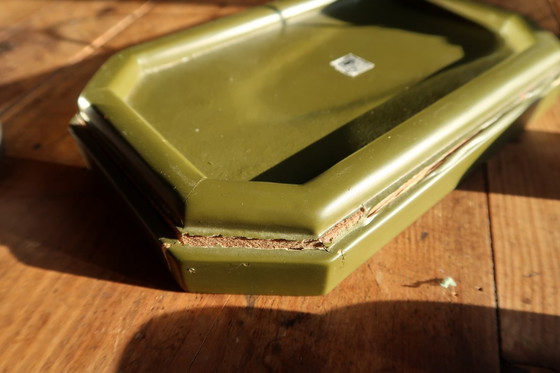 Image 1 of Vintage 1970s Vietnamese Ceramic Tea Set with Lacquered Tray, Hanoi – Minimalist - 2C30