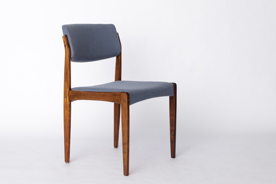 Image 1 of Paar H.W. Klein Rosewood Eetkamerstoelen voor Bramin - Deens Modern, jaren 1960 | Hergestoffeerde Vintage Stoelen Mid Century