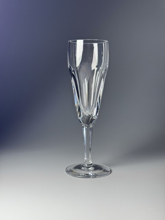 Image 1 of Flûte da champagne in cristallo tagliato a mano vintage Barthmann