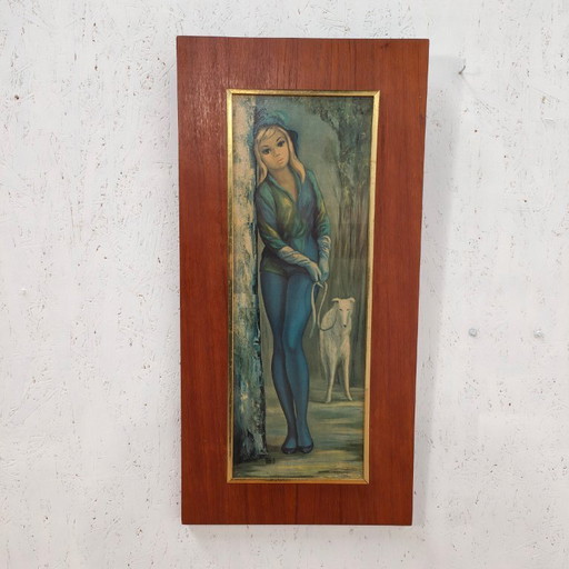 Vintage Wall Panel "Harlequin" After Jean Maio (1960s).