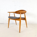 3x vintage houten mid century modern design stoel jaren 60