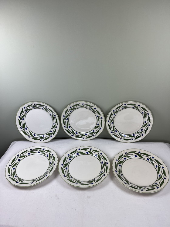 Image 1 of Assiettes plates décorées 
