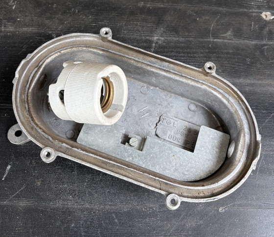 Image 1 of Lampe de bunker EOW en verre martelé de grande taille