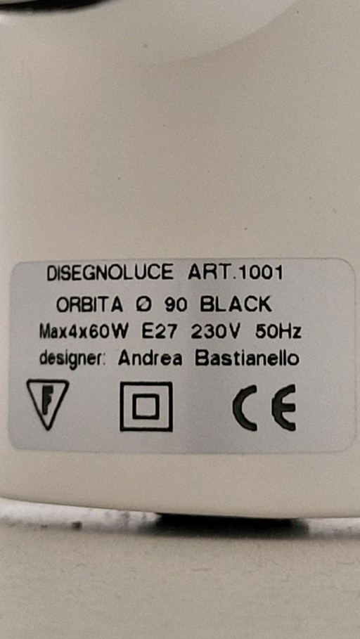 Design hanging lamp DISEGNOLUCE ORBITA 90 cm Black