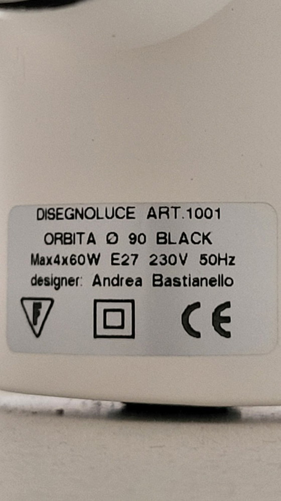 Image 1 of Lampada a sospensione di design DISEGNOLUCE ORBITA 90 cm nera