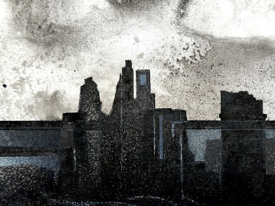 Image 1 of Eugène Eechaut (1928-2019) Abstract Landscape, Ink, 1993